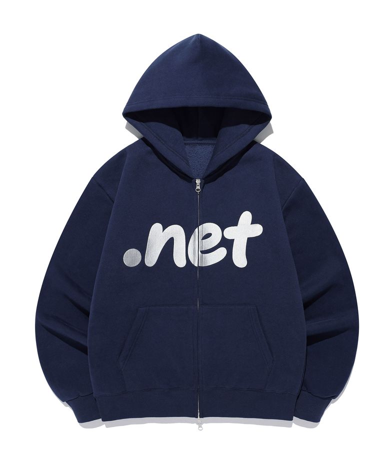 Easy Net Logo Zip Hoodie Navy