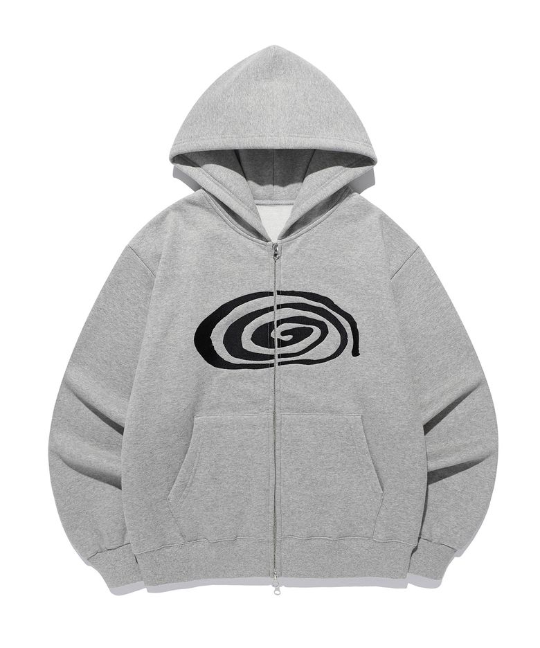 Easy Bugs Coil Zip Hoodie Grey