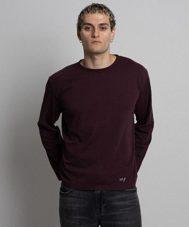 SLUB LS [BURGUNDY]