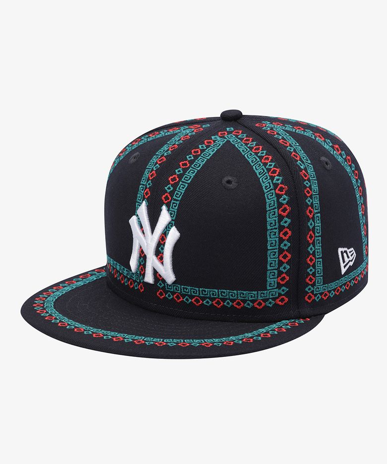 MLB 뉴욕 양키스 코리안 트래디셔널 피티드캡 네이비 15131708
