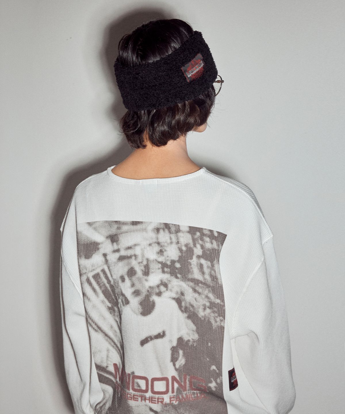 뭉(MWOONG) VTG printing heavy waffle LS-IV
