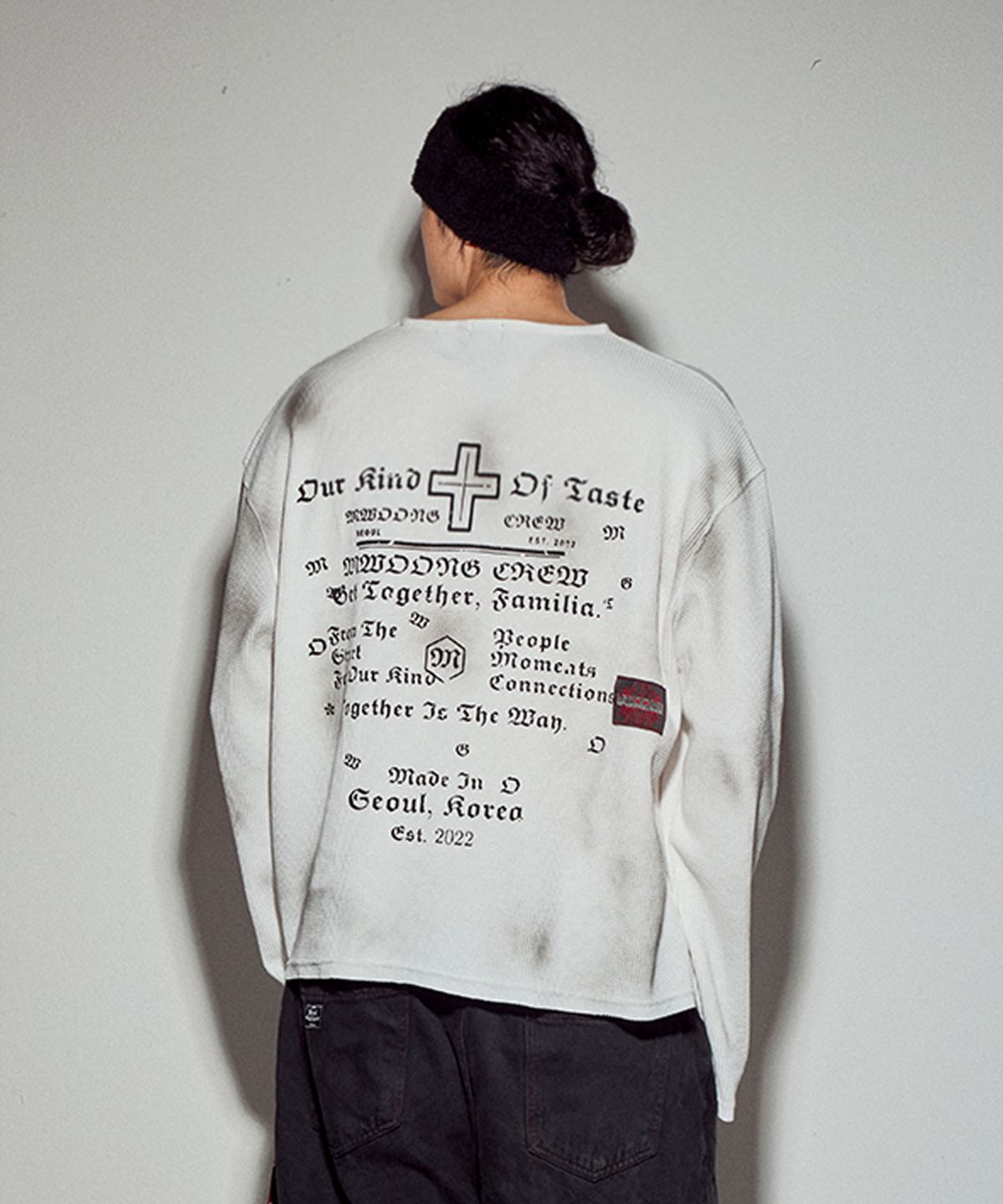 뭉(MWOONG) Cross heavy waffle LS-IV dirty