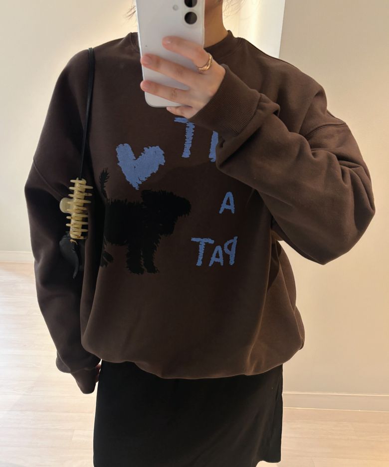 PIT A PAT SWEATSHIRT_BROWN
