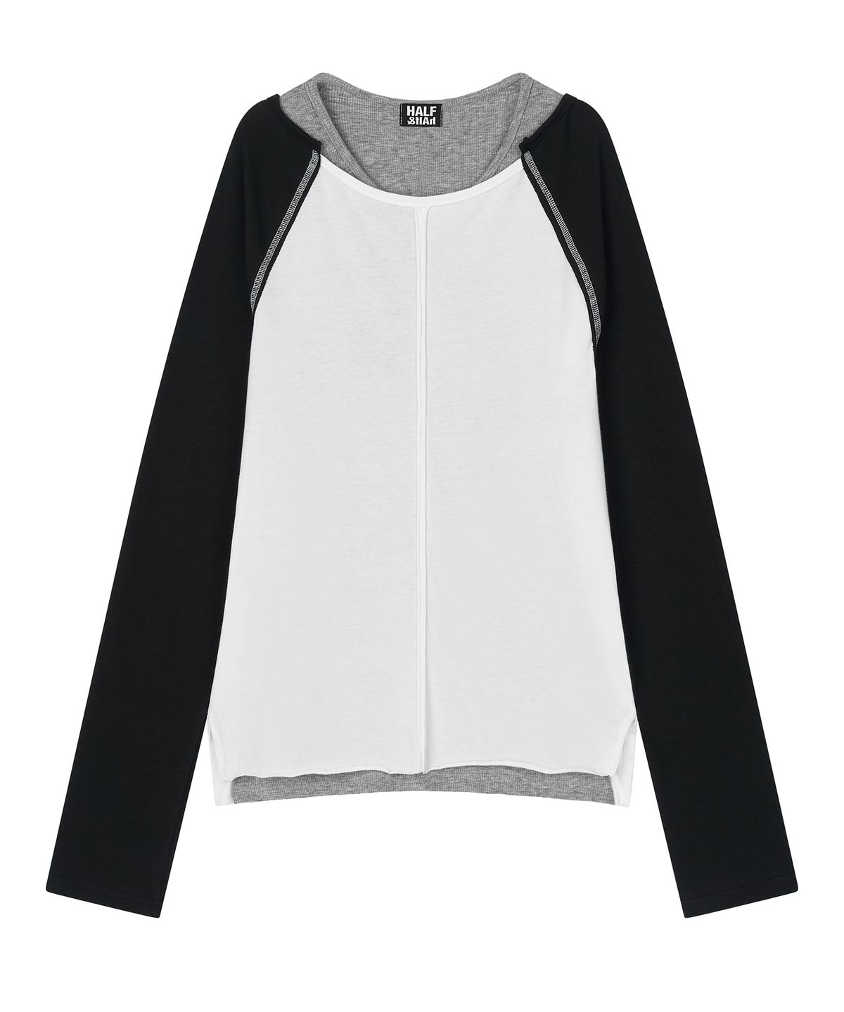 하프앤하프(HALF AND HALF) FRAGMENT RAGLAN LONG SLEEVE