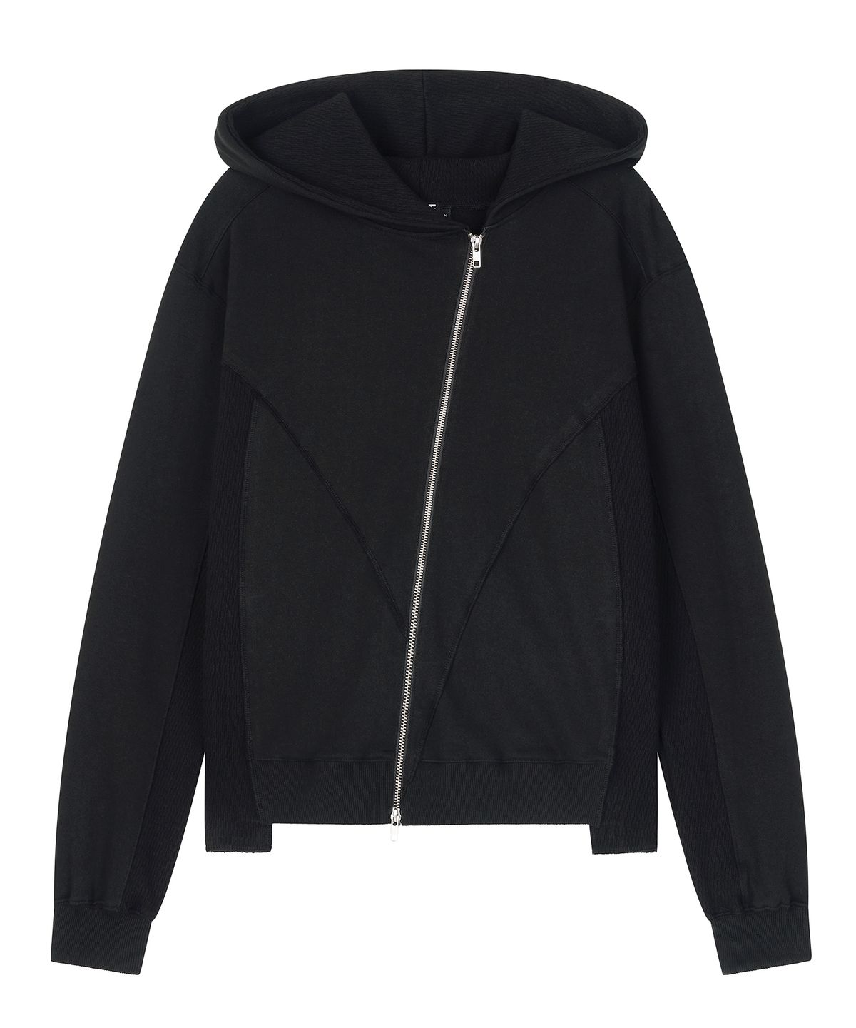 하프앤하프(HALF AND HALF) DISSECTED ZIP-UP HOODIE
