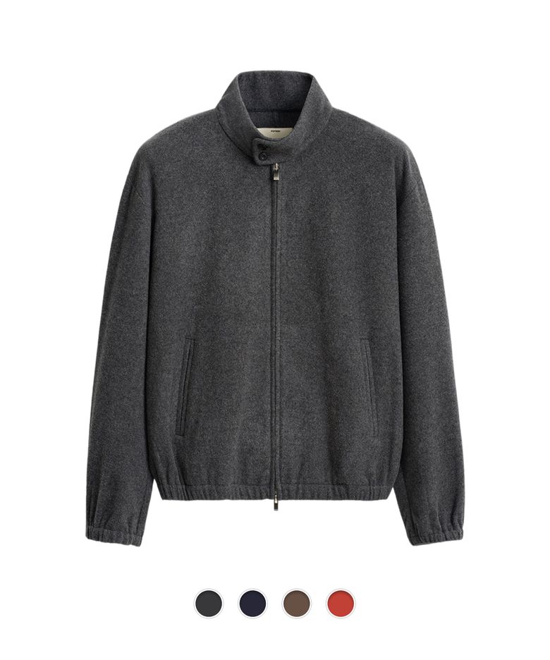 Wool Jersey Zip-up Jumper - 4 Color