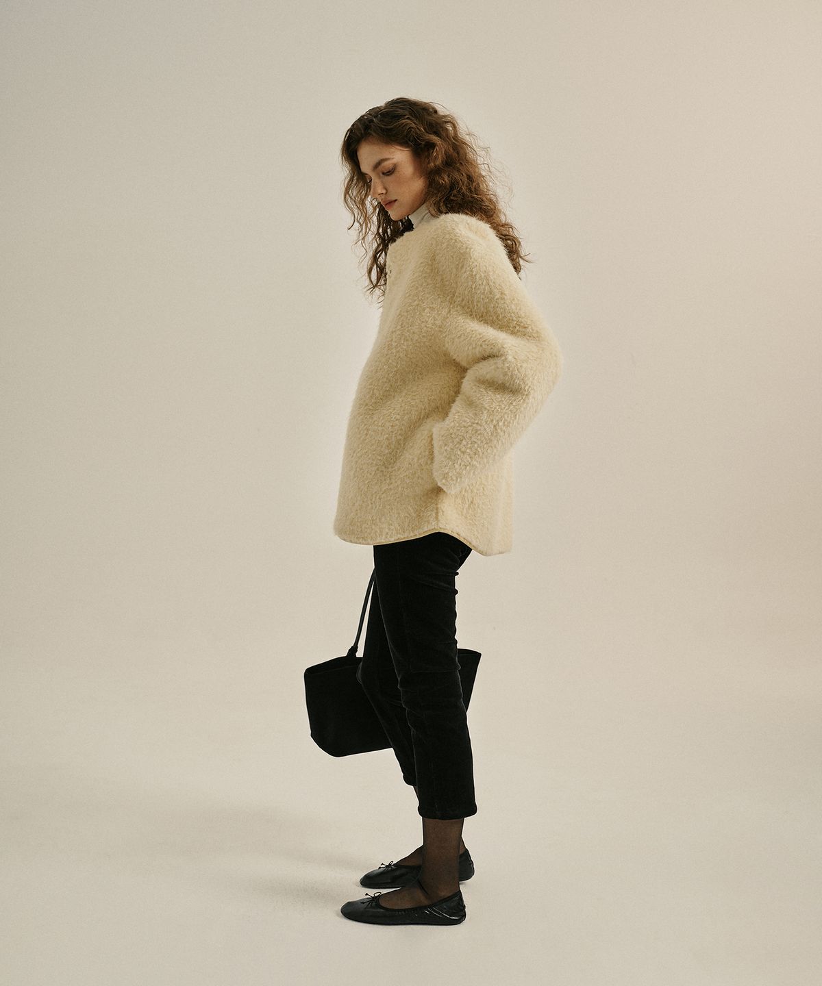 그린버터(GREENBUTTER) Shearling Suede Jacket (Butter Yellow)