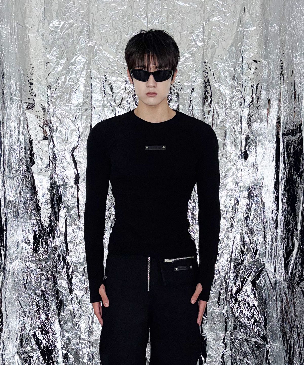 모어댄블랙(MORE THAN BLACK) BIKER LONG SLEEVE