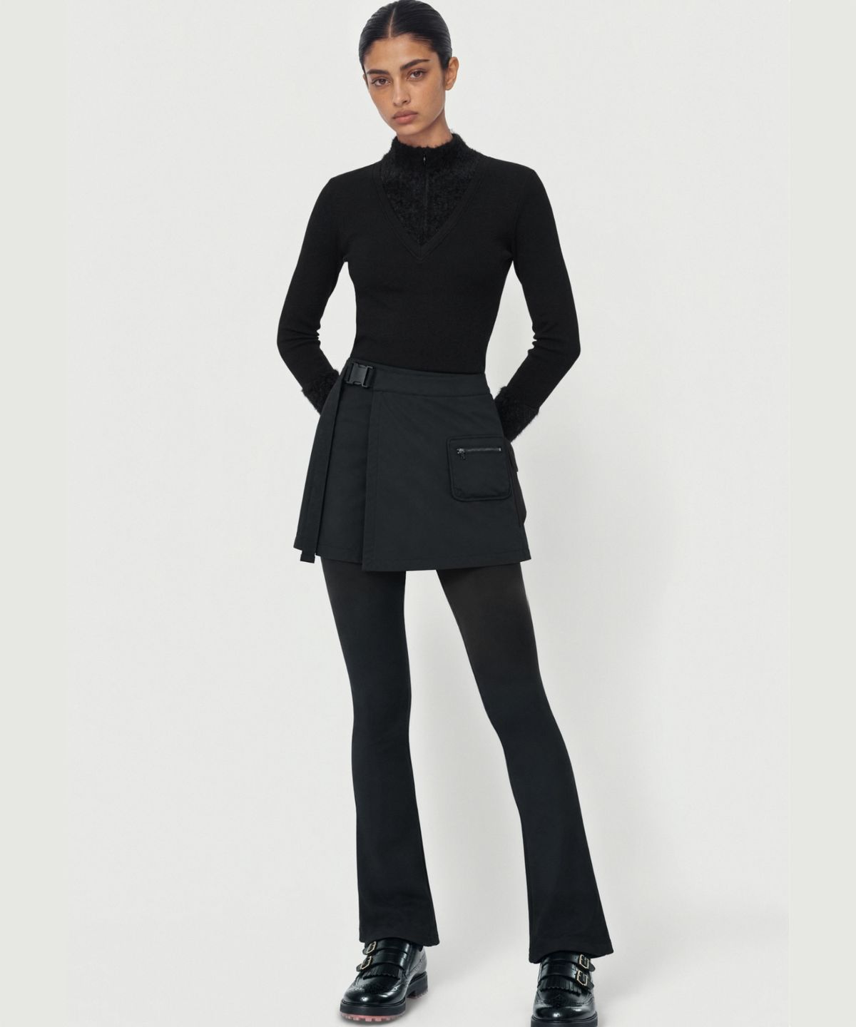 버뮤다그래스(BERMUDAGRASS) 유틸리티 패딩 랩 스커트