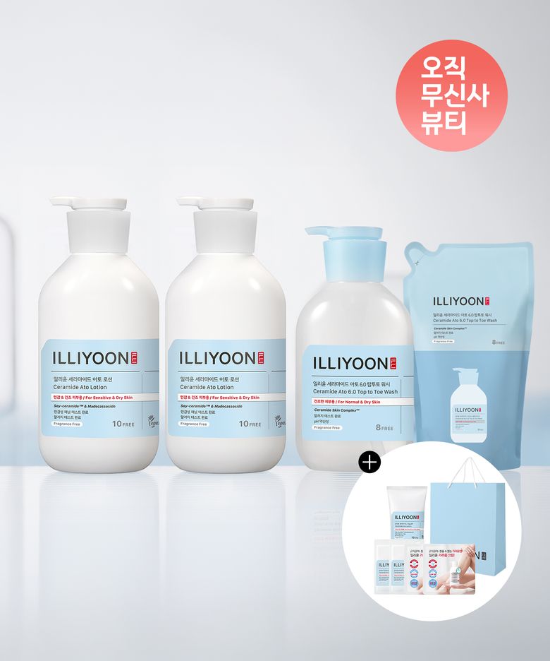 세라마이드 아토 로션 564ml 2입+아토 워시 500ml 2입 SET+증정+쇼핑백