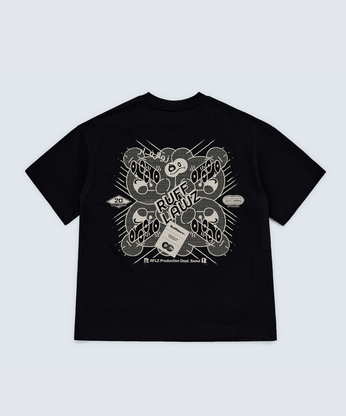 러프로우즈(RUFFLAWZ) TEE PANIC Black