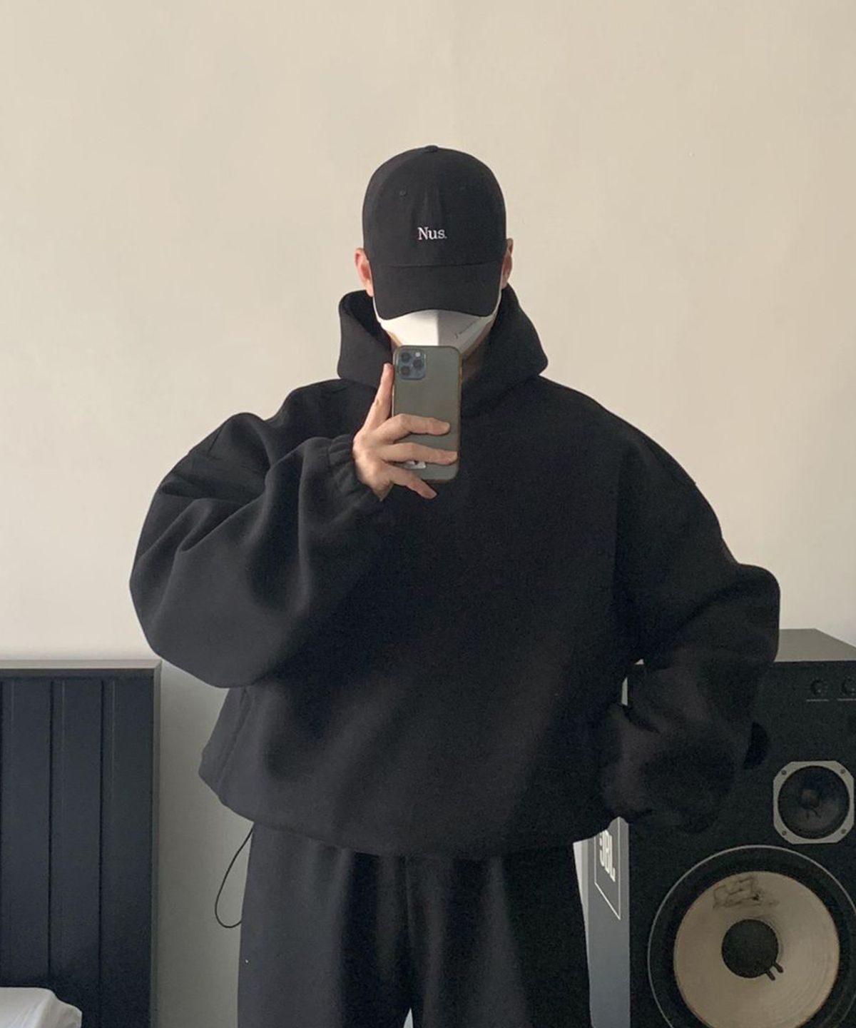 너스(NUS) YEI 후드티 (블랙)