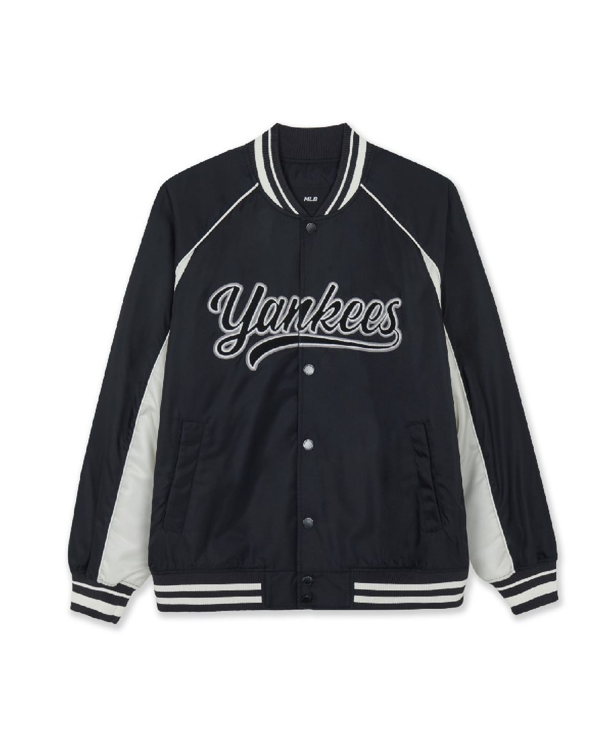 엠엘비(MLB) 나일론 블록킹 컬시브 바시티자켓 NY (Black)