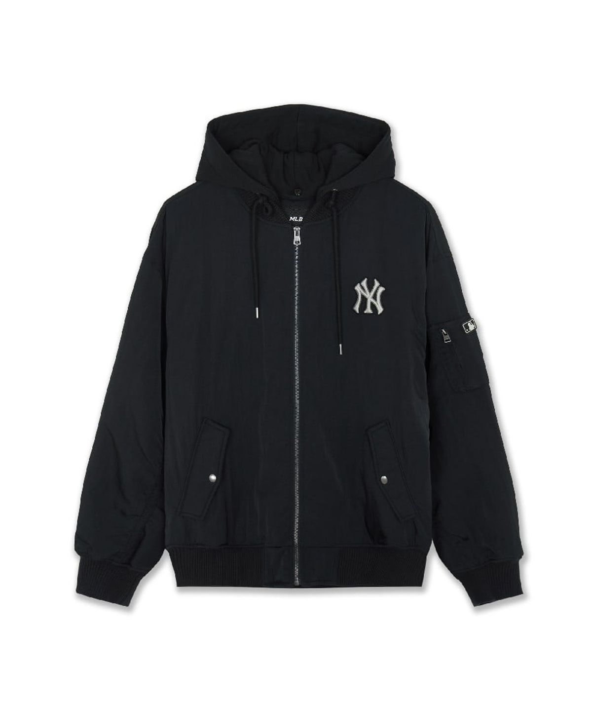 엠엘비(MLB) 나일론 후드탈착 바시티자켓 NY (Black)