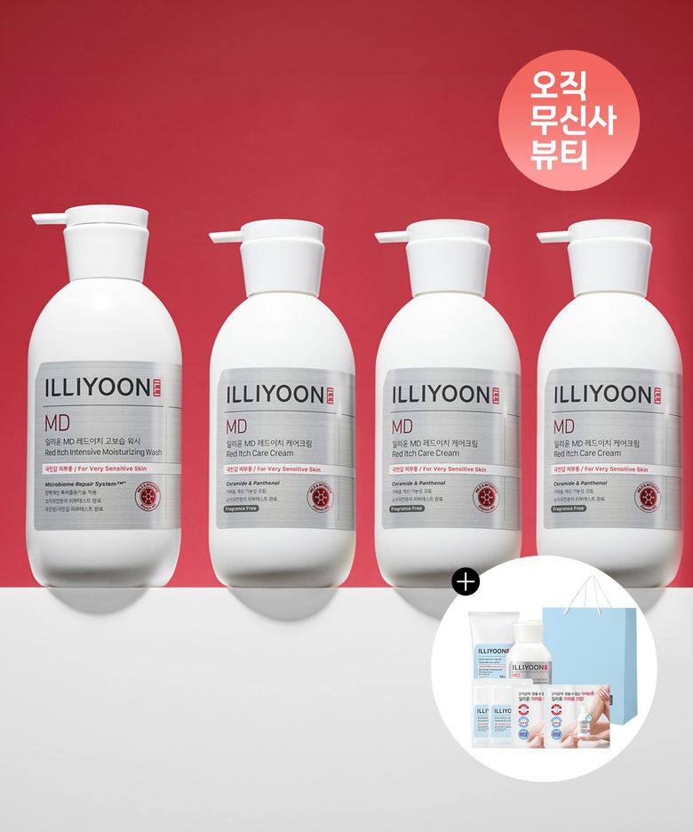 MD 레드이치 크림 330ml 3입+워시 470g SET+증정+쇼핑백