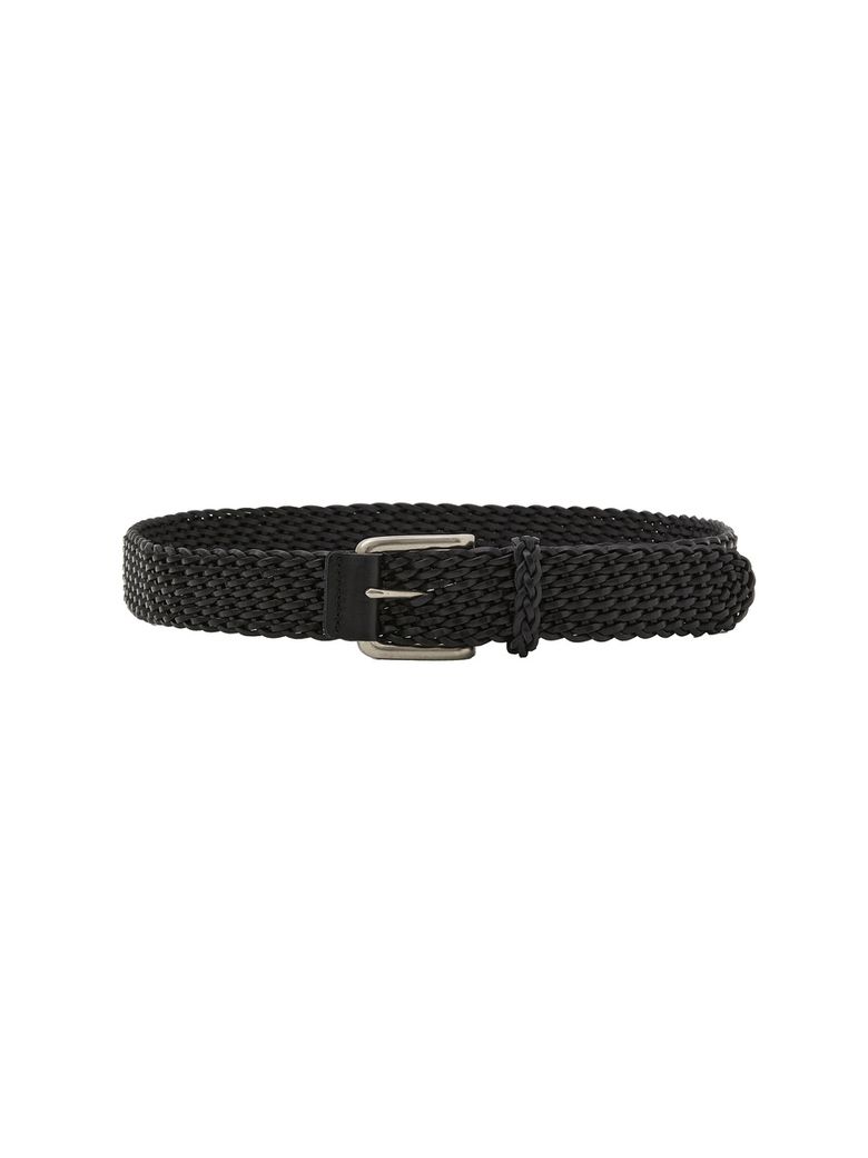G TWIST LEATHER BELT (BLACK)