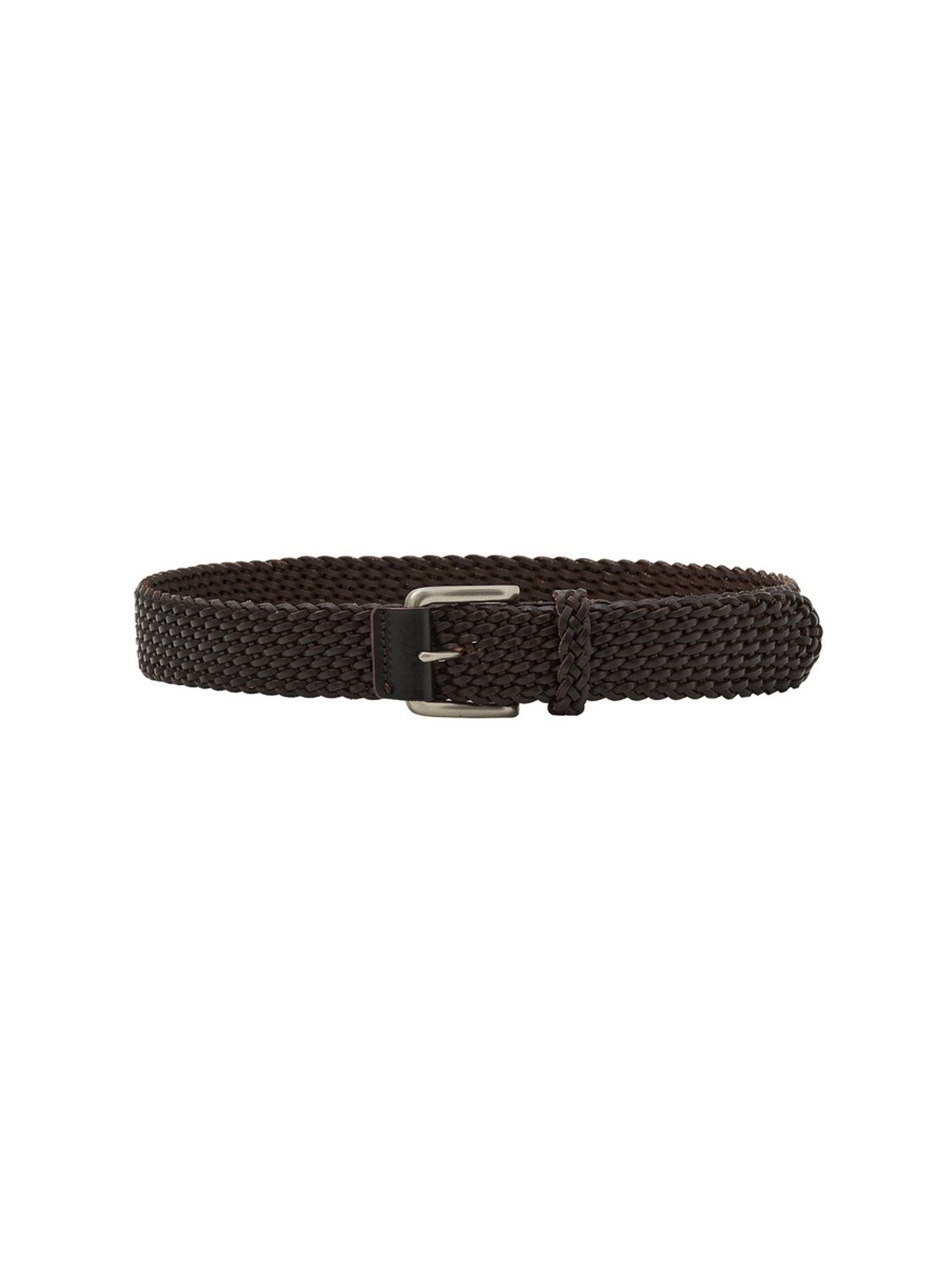 글로니(GLOWNY) G TWIST LEATHER BELT (DARK BROWN)