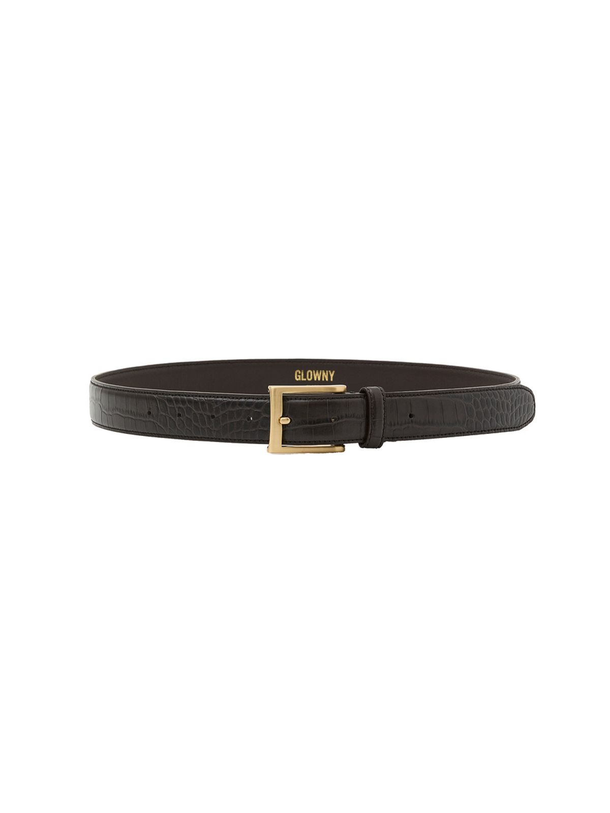 글로니(GLOWNY) G CRACK LEATHER BELT (DARK BROWN)