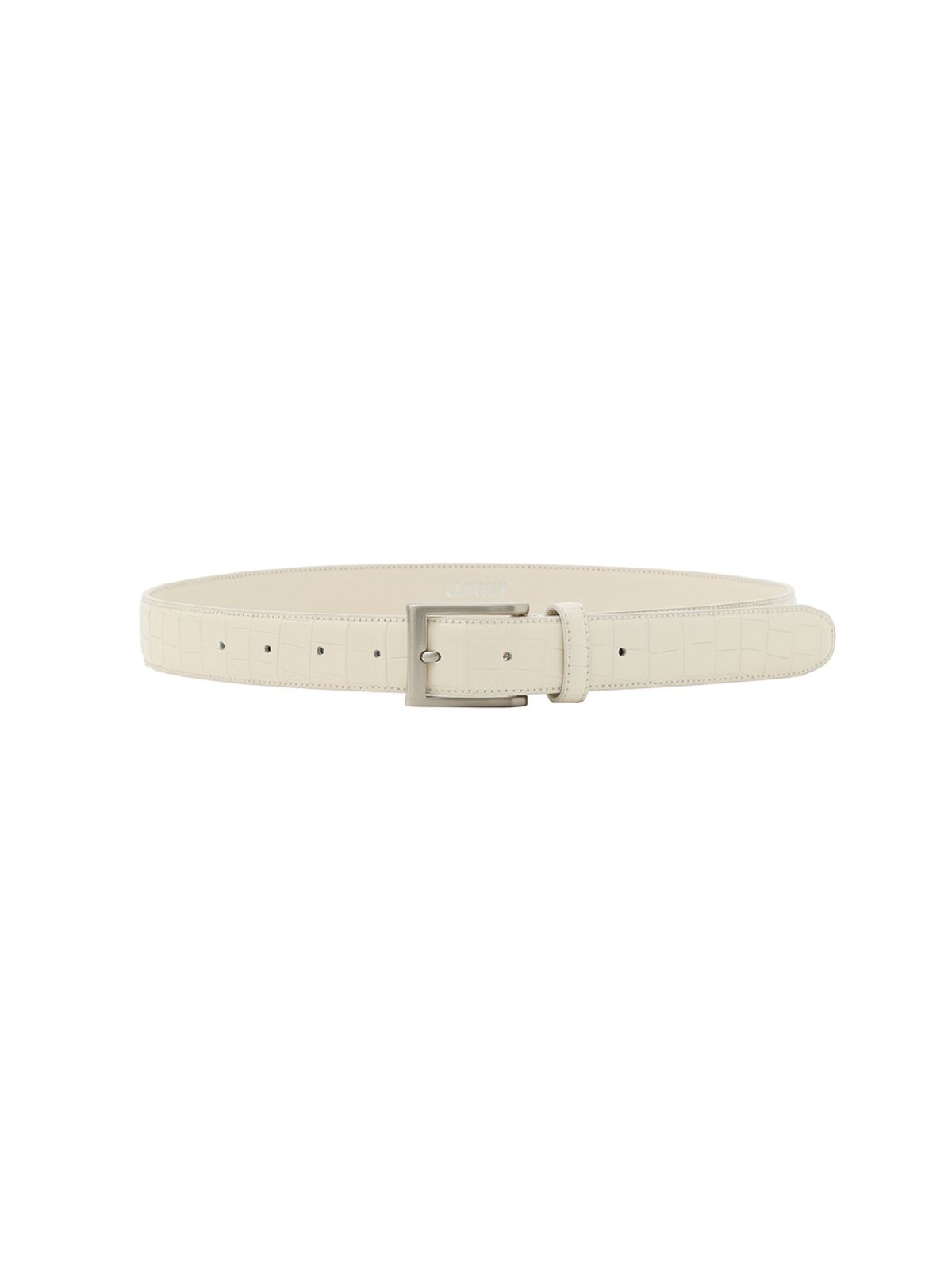 글로니(GLOWNY) G CRACK LEATHER BELT (IVORY)