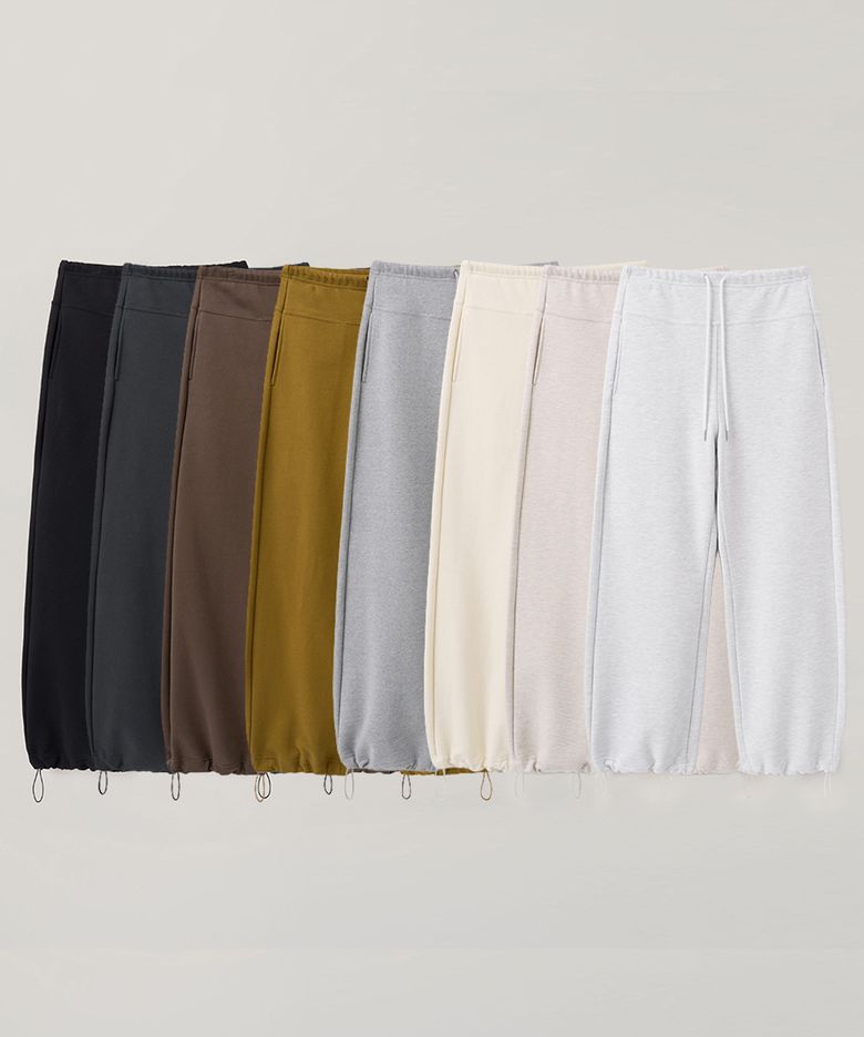 Panelled Low-Rise Sweat Pants_8 Colors