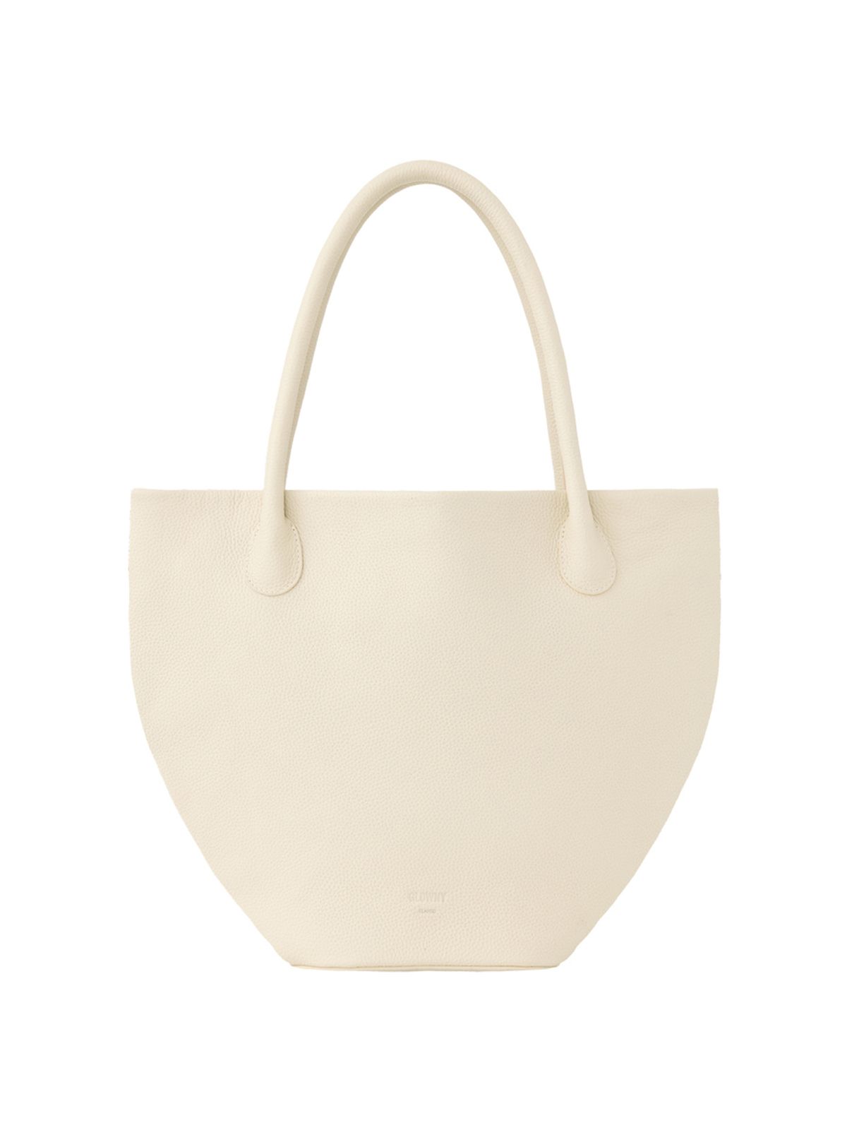 글로니(GLOWNY) HALF MOON LEATHER TOTE BAG (IVORY)