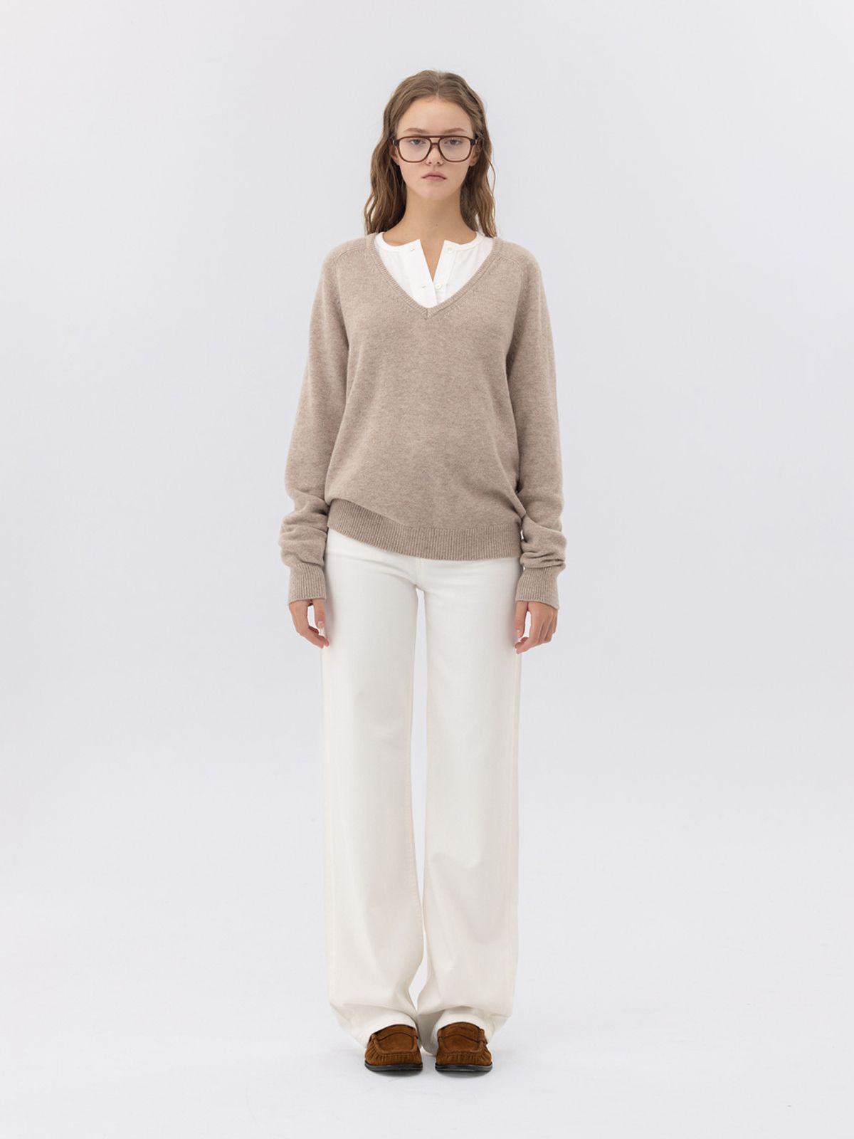 글로니(GLOWNY) THE LINDA HIGH WAIST WIDE JEANS (WHITE)