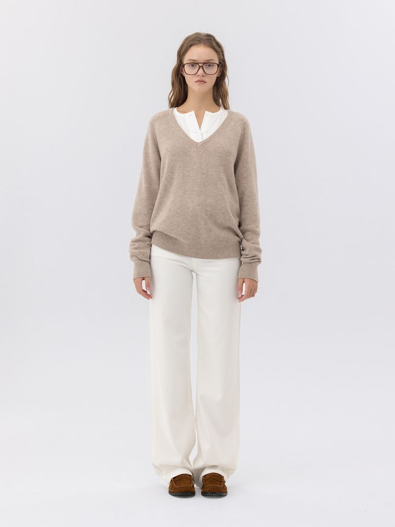 THE LINDA HIGH WAIST WIDE JEANS (WHITE)
