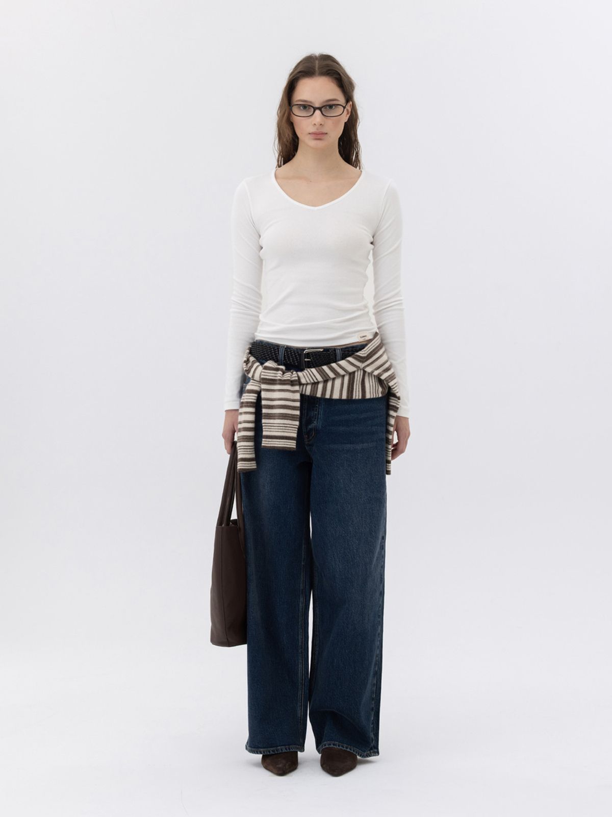 글로니(GLOWNY) THE BELLA BAGGY JEANS (DEEP BLUE)