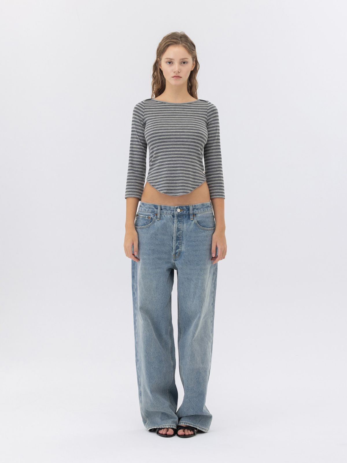 글로니(GLOWNY) THE BELLA BAGGY JEANS (LIGHT BLUE)