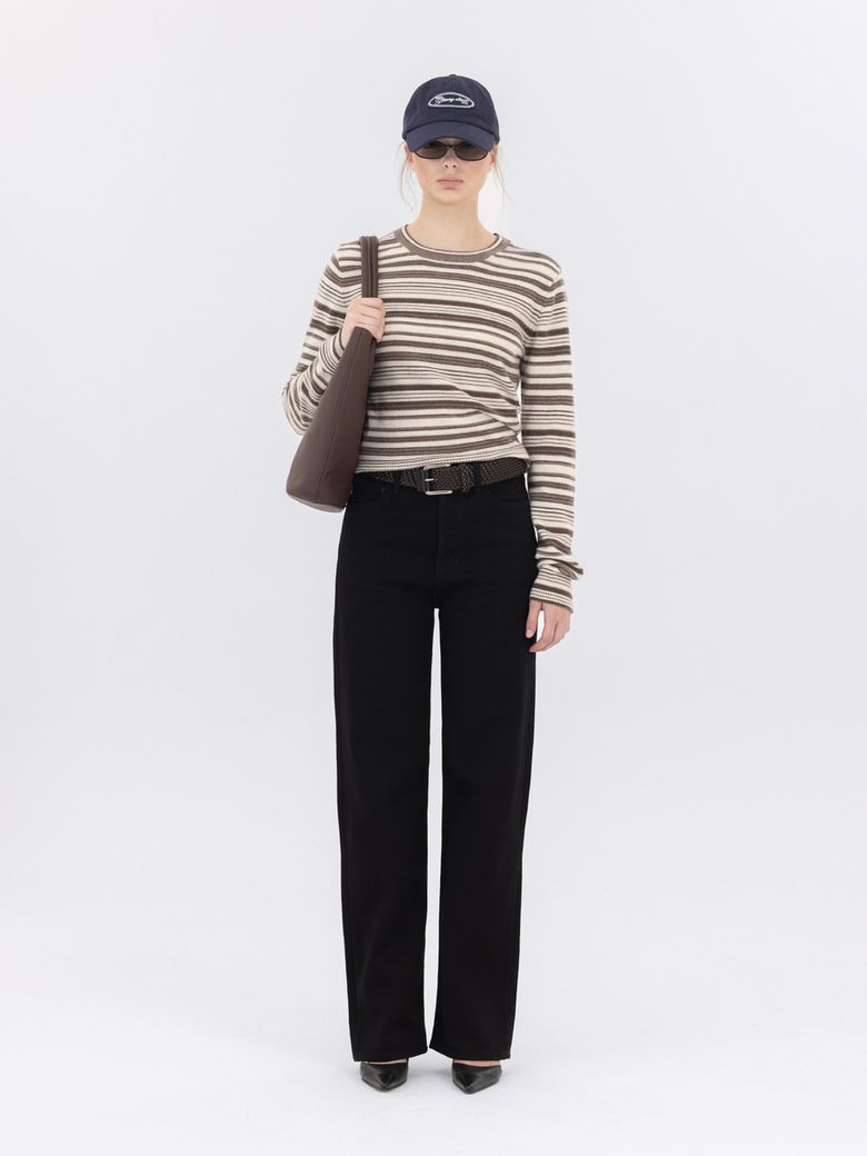 90s HIGH RISE WIDE LEG JEANS (LONG) (BLACK)