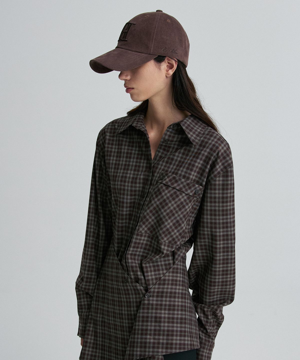 리이(RE RHEE) SYMBOL LOGO BALL CAP COCOA BROWN