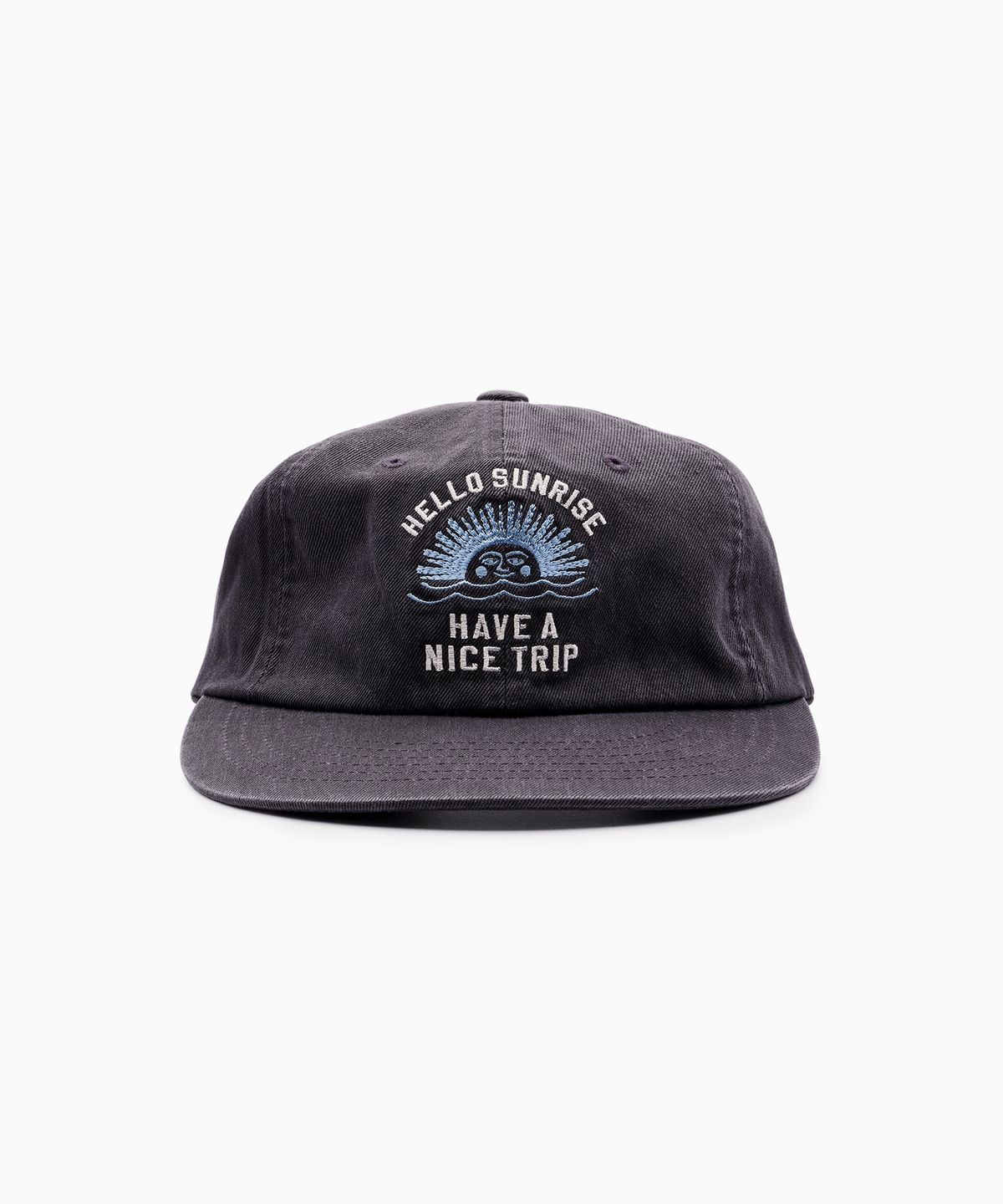 헬로 선라이즈(HELLO SUNRISE) VTG Arch Logo Relaxed Fit 6P Cap_Charcoal