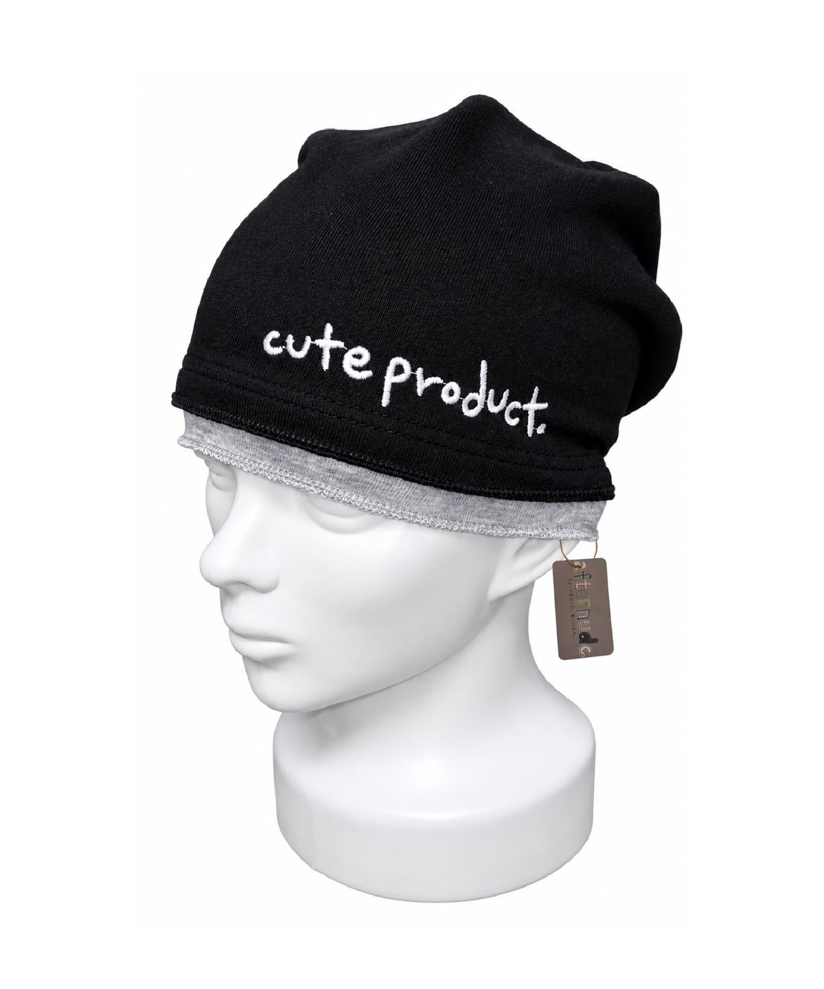 에프터누드(AFTERNUDE) AFTER LAYERED BEANIE (BLACK)