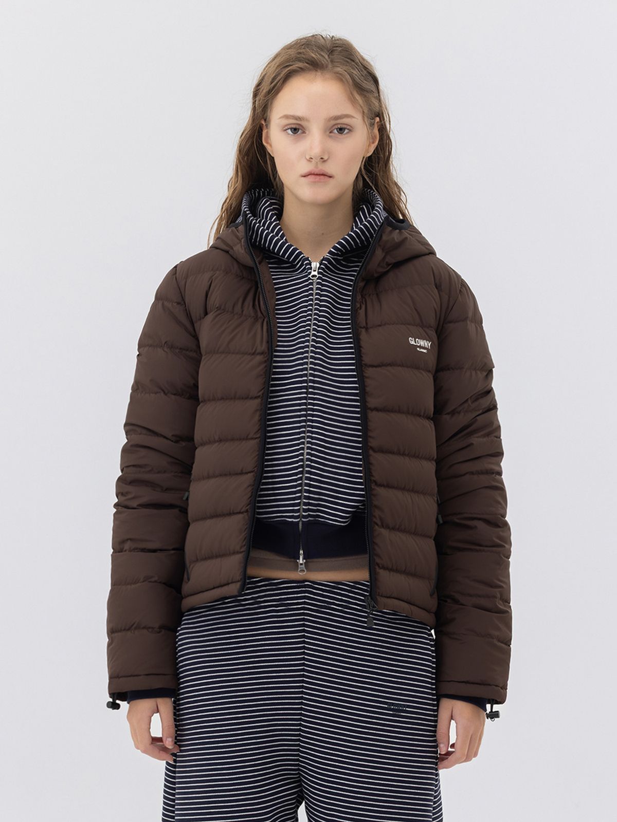 글로니(GLOWNY) G ELIO AIRY PADDING JACKET (BROWN)
