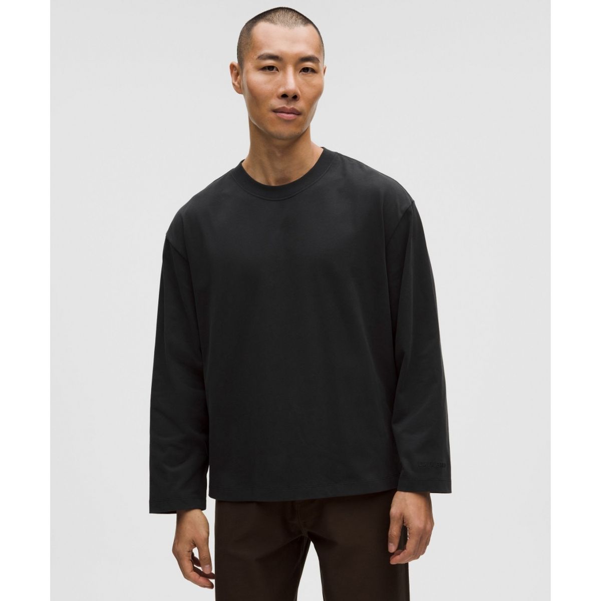 룰루레몬(LULULEMON) 헤비웨이트 코튼 오버사이즈드 롱슬리브 셔츠  BLK