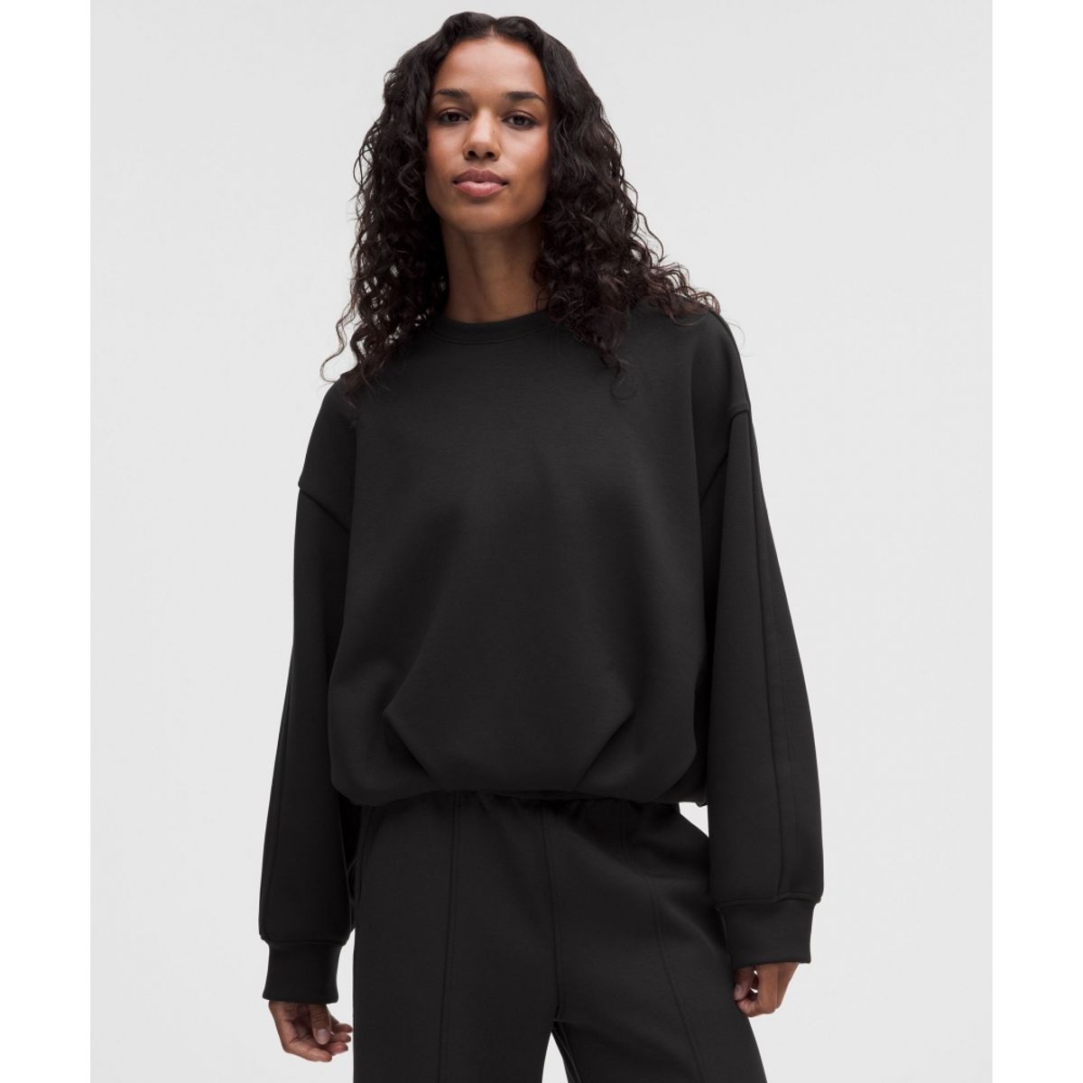 룰루레몬(LULULEMON) 스무드 스페이서 오버사이즈드 크루  BLK