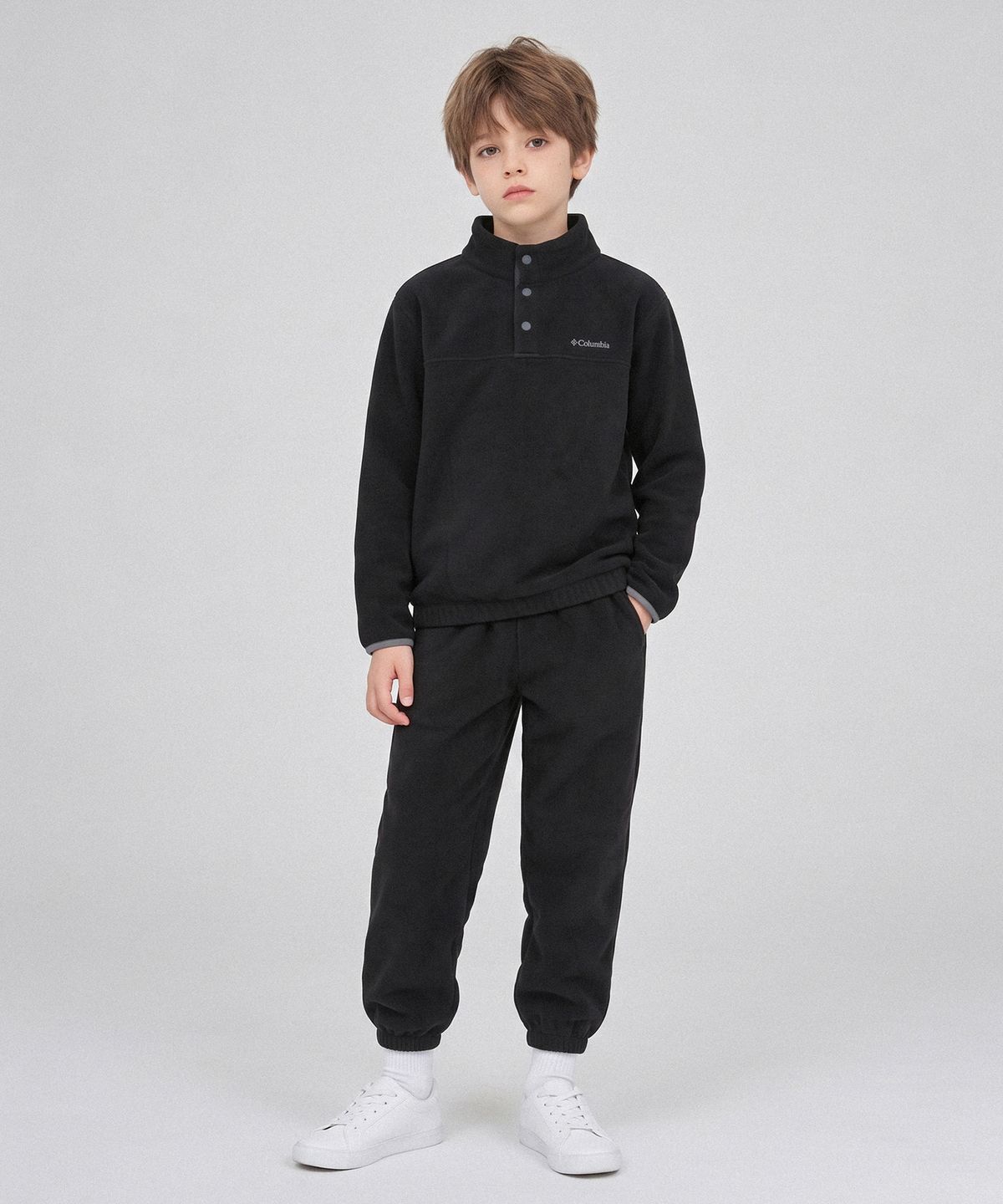 컬럼비아 키즈(COLUMBIA KIDS) 키즈 플리스 셋업_블랙 (C74-YKD672)
