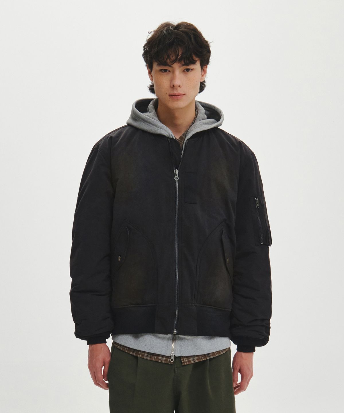 힐리먼트(HELEMENT) 포그 MA-1 패딩 점퍼 (BLACK)