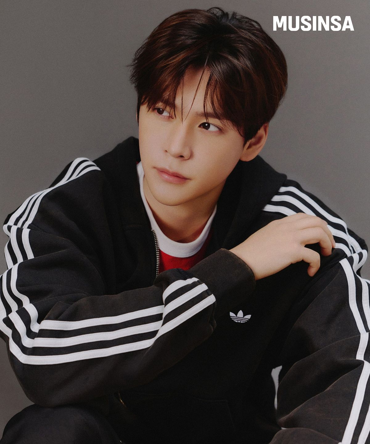 아디다스(ADIDAS) 워시드 후드 집업 - 블랙 / LC8286
