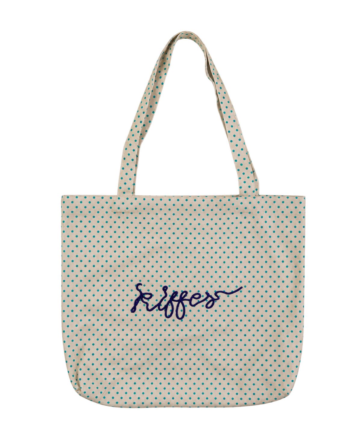 키페(KIFFER) Logo Embroidered Dot Eco bag-beige
