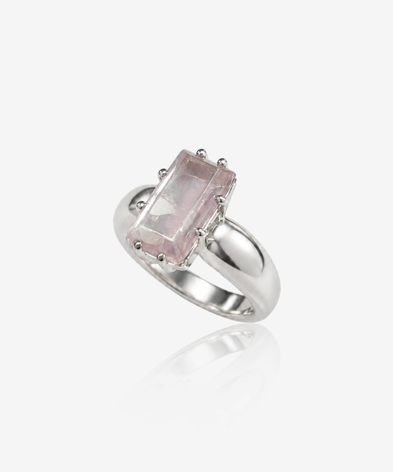 Mont ring Silver, ROSE QUARTZ