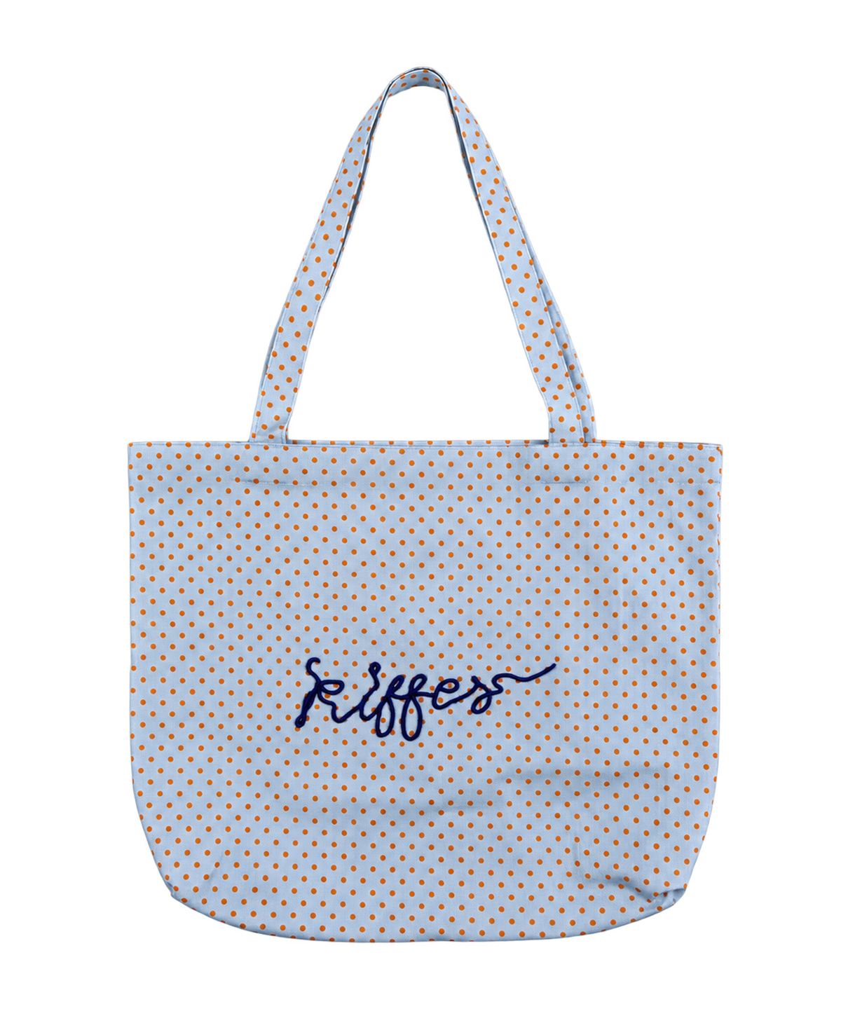 키페(KIFFER) Logo Embroidered Dot Eco bag-skyblue