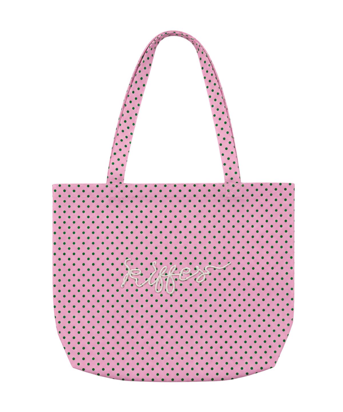 키페(KIFFER) Logo Embroidered Dot Eco bag-pink