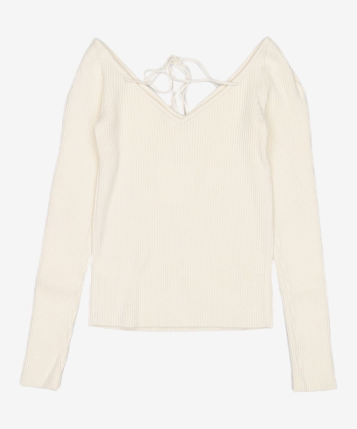다이애그널(DIAGONAL) V NECK STRAP KNIT (ivory) XS