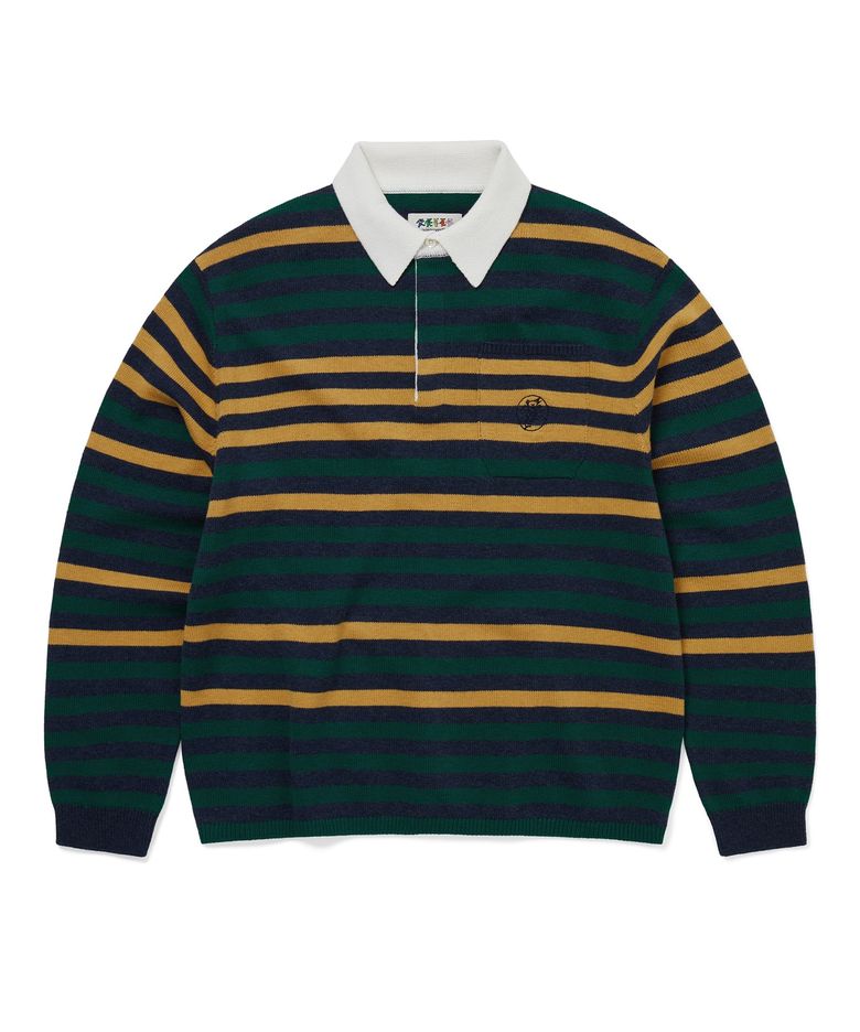 GD Lightning Bear Rugby Sweater Navy