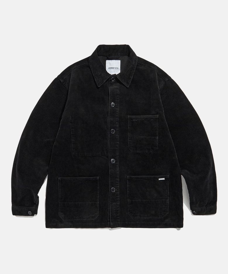 Corduroy French Work Jacket Ink Black