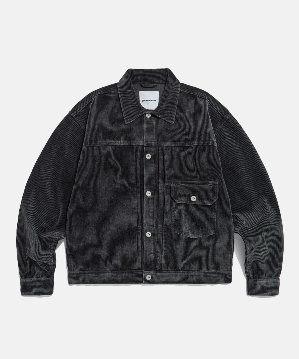 에스피오나지(ESPIONAGE) Type 1 Vintage Corduroy Trucker Jacket Washed Black