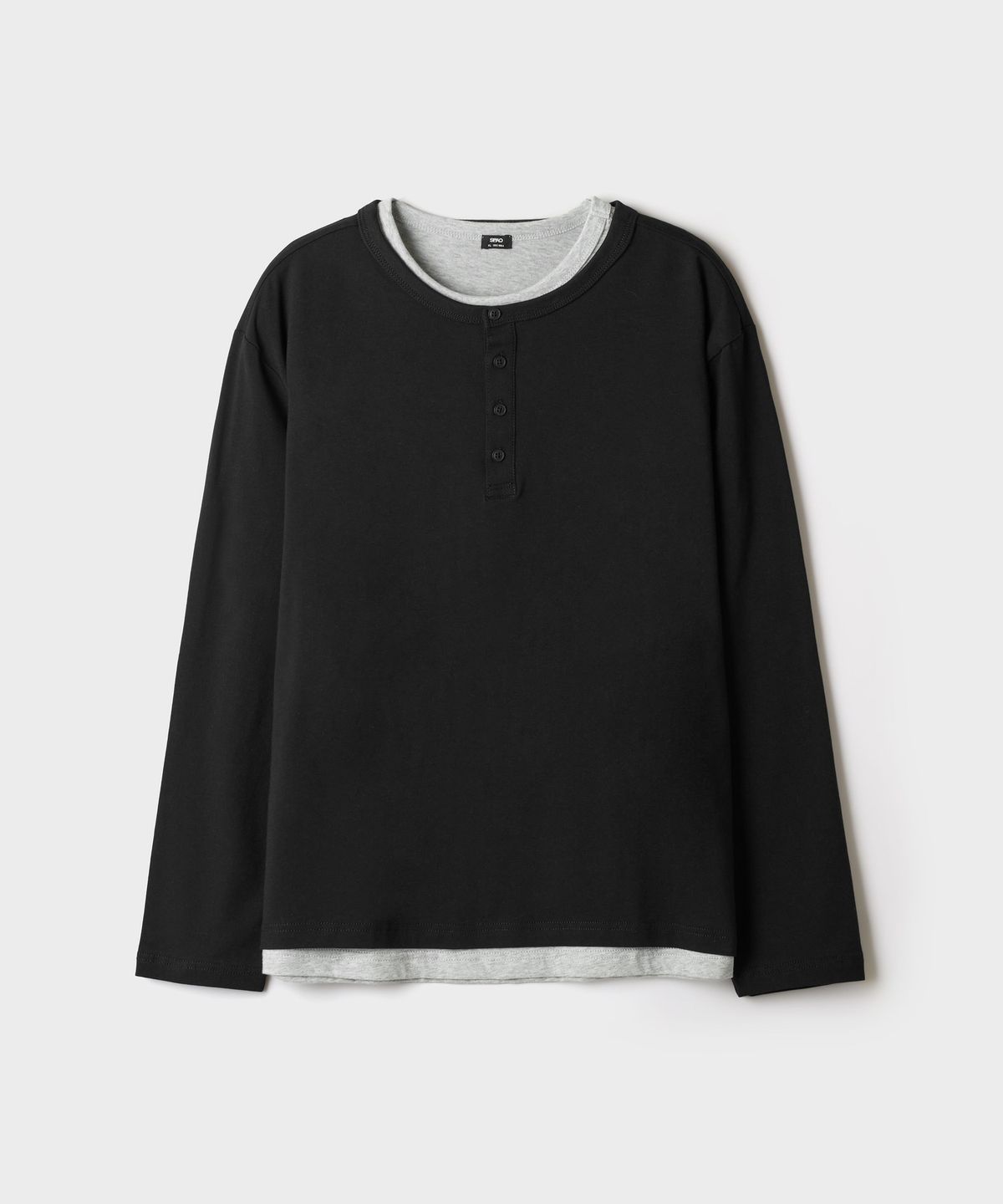 스파오(SPAO) 헨리넥 레이어드 긴팔티_SPLWG49M62