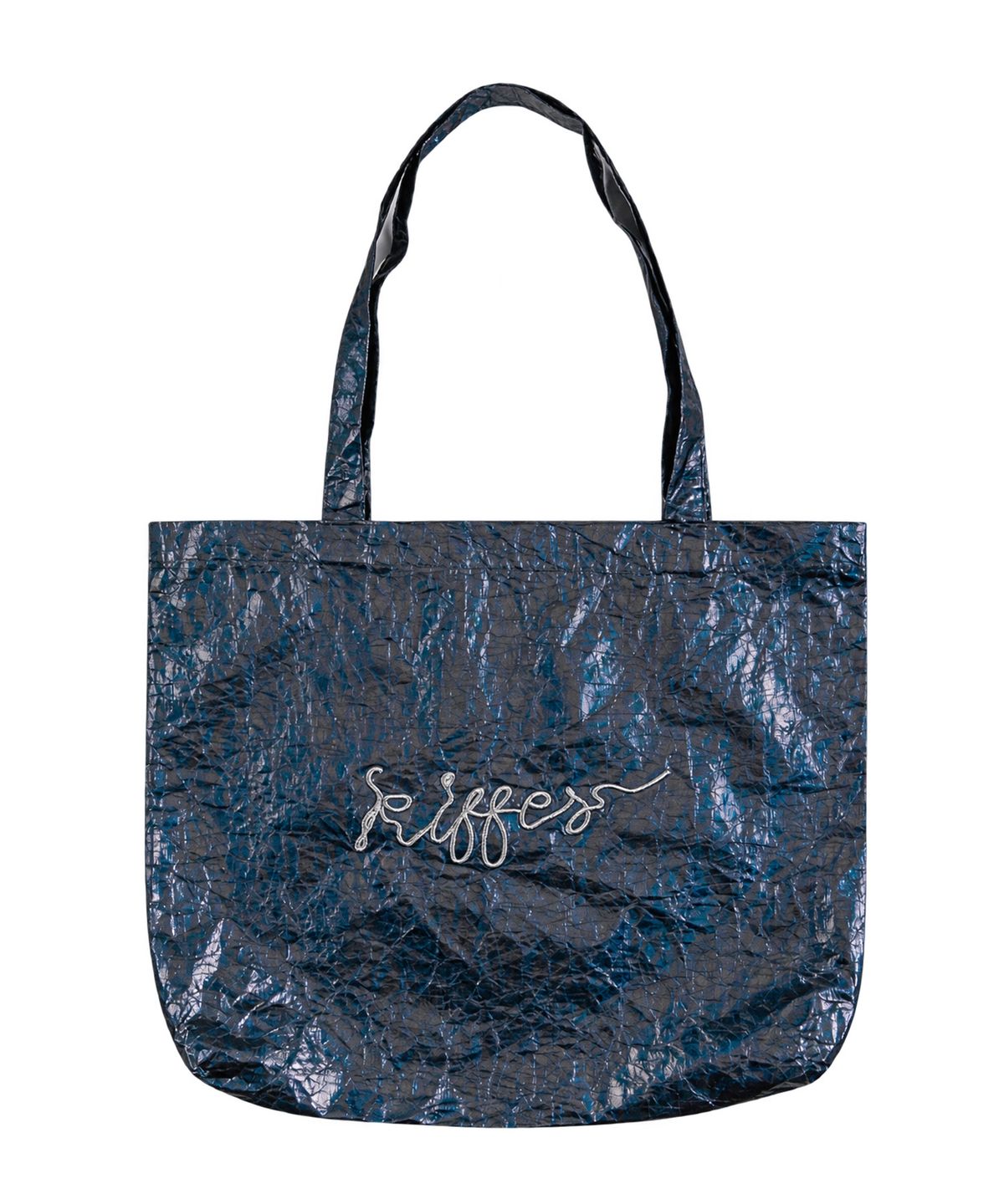 키페(KIFFER) Logo Metallic Crushed Eco bag-navy