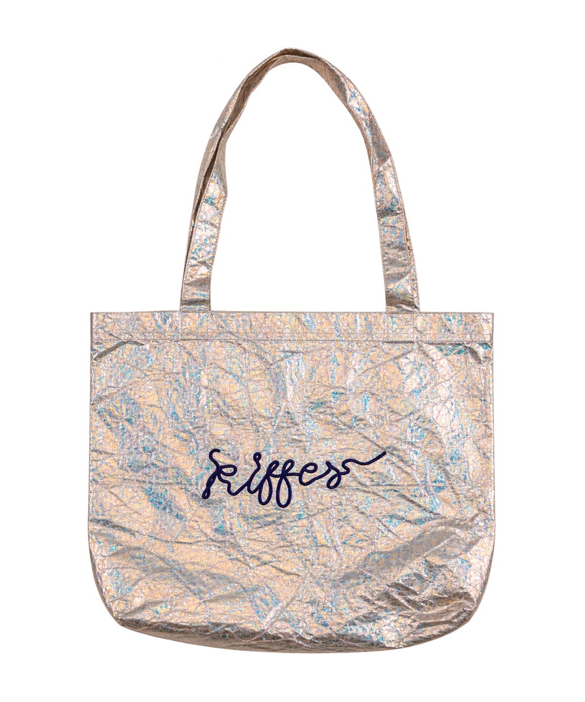 키페(KIFFER) Logo Metallic Crushed Eco bag-beige